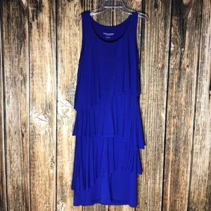 Soft Surroundings blue tiered Darcie dress